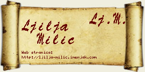 Ljilja Milić vizit kartica